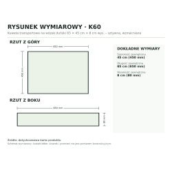 Rysunek wymiarowy: rzut z góry i z boku Rysunek wymiarowy: rzut z góry i z boku