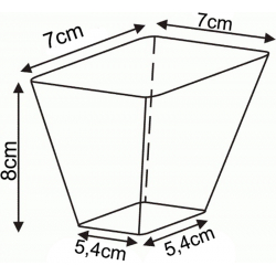 doniczka produkcyjna kwadratowa 7x7/8cm - 0,3L