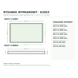 Rysunek wymiarowy: rzut z góry i z boku Rysunek wymiarowy: rzut z góry i z boku